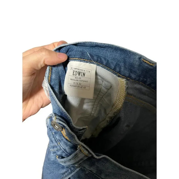 EDWIN ED-55 REGULAR TAPERED JEAN Azumi Eco Wash size 31x32 - Picture 5 of 7